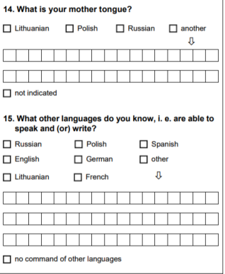 lithuania questionnaire